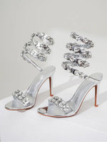 Silver Snake Sandals - Vignette | Snakes Store