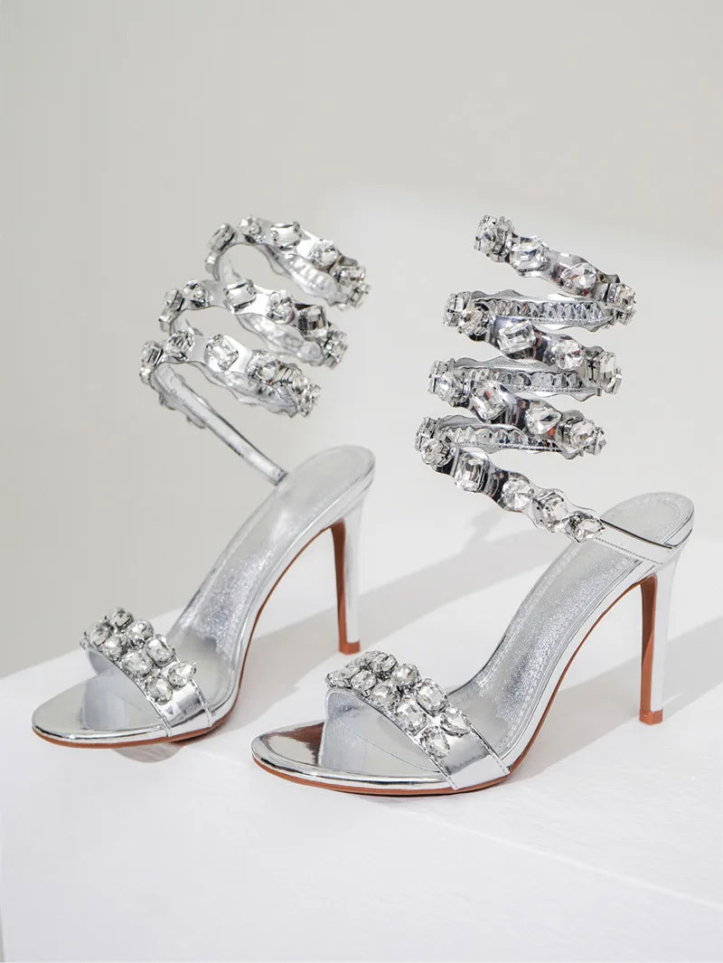 Silver Snake Sandals Snakes Store