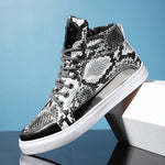 Black and White Snakeskin Sneakers - Vignette | Snakes Store