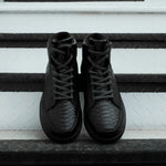 Black Snake Skin Sneakers - Vignette | Snakes Store