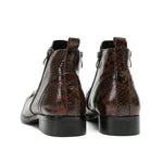 Brown Snake Print Boots - Vignette | Snakes Store