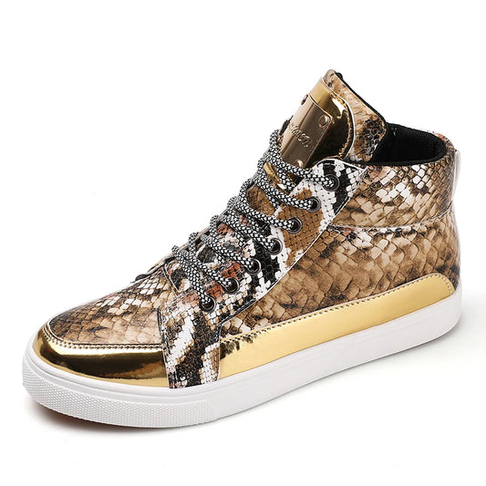 Python Skin Sneakers Brown Snakes Store