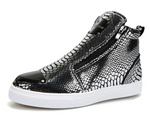 Silver Snakeskin Sneakers - Vignette | Snakes Store