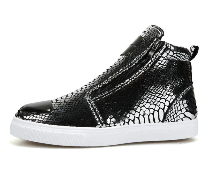 Silver Snakeskin Sneakers Snakes Store