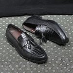 Black Snake Tassel Loafers - Vignette | Snakes Store