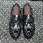 Black Snake Tassel Loafers - Vignette | Snakes Store