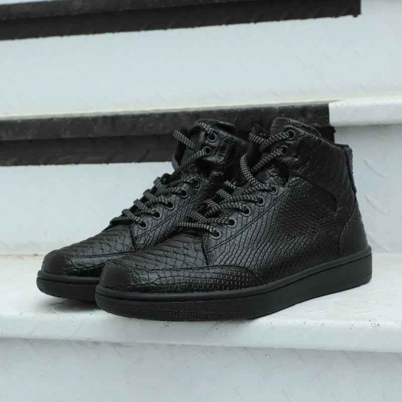 Black Snake Skin Sneakers Snakes Store