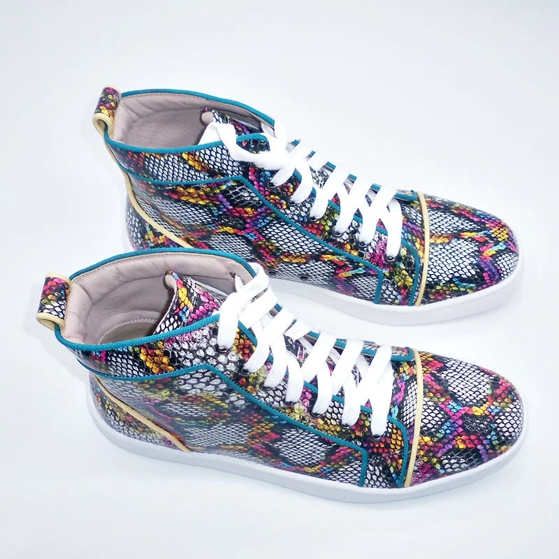 Colorful Snakeskin Sneakers Snakes Store