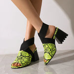 Peep Toe Snakeskin Heels - Vignette | Snakes Store