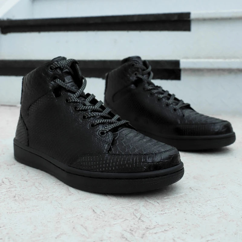 Black Snake Skin Sneakers Snakes Store