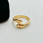 Snake Ring with Ruby Eyes - Vignette | Snakes Store