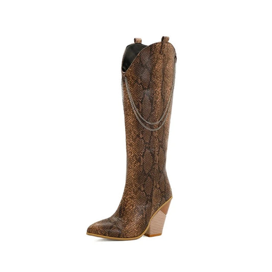 Womens Snakeskin Cowgirl Boots