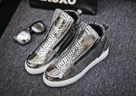 Silver Snakeskin Sneakers - Vignette | Snakes Store