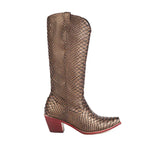 Brown Snakeskin Cowgirl Boots - Vignette | Snakes Store