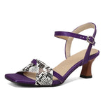 Purple Snakeskin Sandals - Vignette | Snakes Store