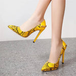 Yellow Snakeskin Pumps - Vignette | Snakes Store