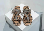 Snakeskin Sandals Flat - Vignette | Snakes Store