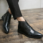 Men's Black Snakeskin Boots - Vignette | Snakes Store