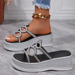 Grey Snakeskin Wedges - Vignette | Snakes Store