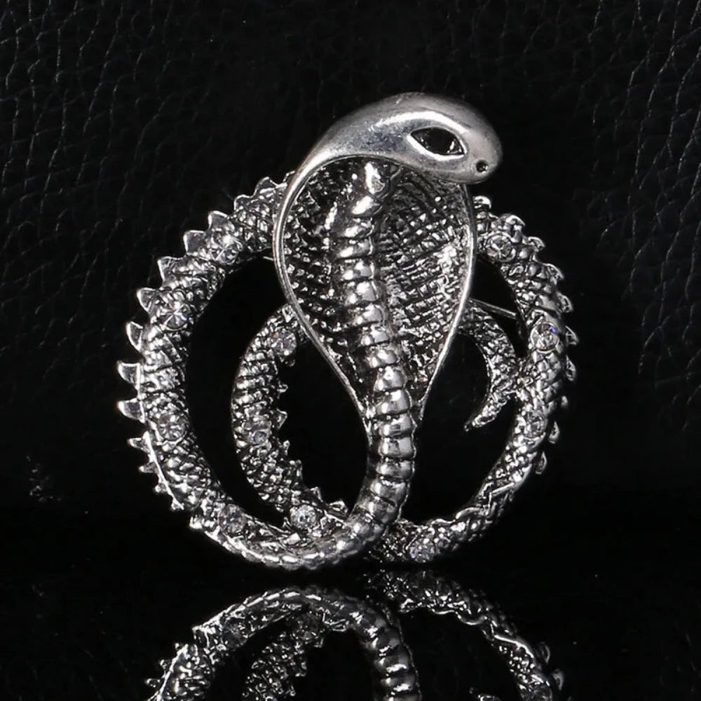 Silver Cobra Brooch  Snakes Store™