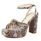 Snakeskin Chunky Heels Brown Snakes Store