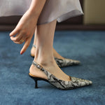 Grey Snakeskin Pumps - Vignette | Snakes Store