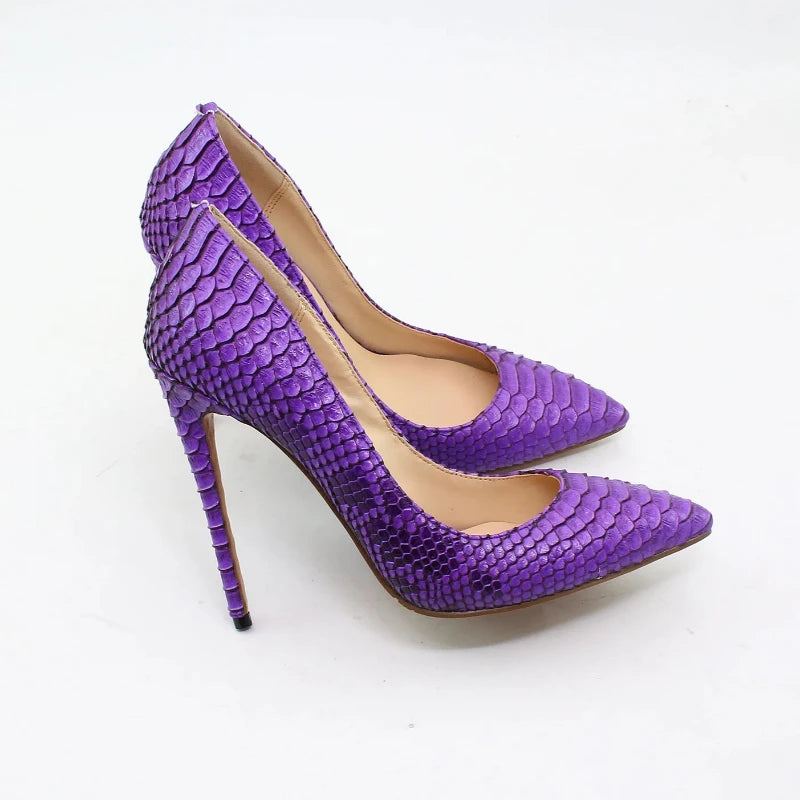 Purple Snakeskin Pumps Snakes Store