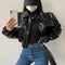 Snake Print Leather Jacket