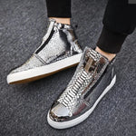 Silver Snakeskin Sneakers - Vignette | Snakes Store