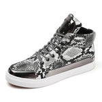 Black and White Snakeskin Sneakers - Vignette | Snakes Store