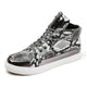 Black and White Snakeskin Sneakers Black with White Snakes Store