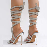 Rhinestone Snake Sandals - Vignette | Snakes Store