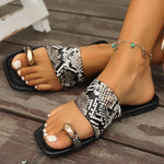 Grey Snakeskin Flip Flop - Vignette | Snakes Store