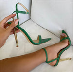 Green Snakeskin Sandals - Vignette | Snakes Store