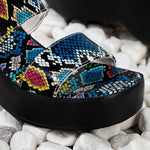 Multicolor Snakeskin Wedges - Vignette | Snakes Store