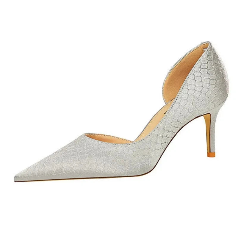 Snakeskin Pointed Toe Pumps Snakes Store