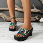 Multicolor Snakeskin Wedges - Vignette | Snakes Store