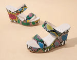 Snakeskin Platform Wedges - Vignette | Snakes Store