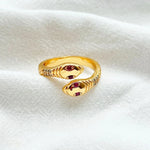 Snake Ring with Ruby Eyes - Vignette | Snakes Store