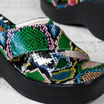 Multicolor Snakeskin Wedges - Vignette | Snakes Store