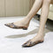 Brown Snakeskin Flat Mules Brown Snakes Store