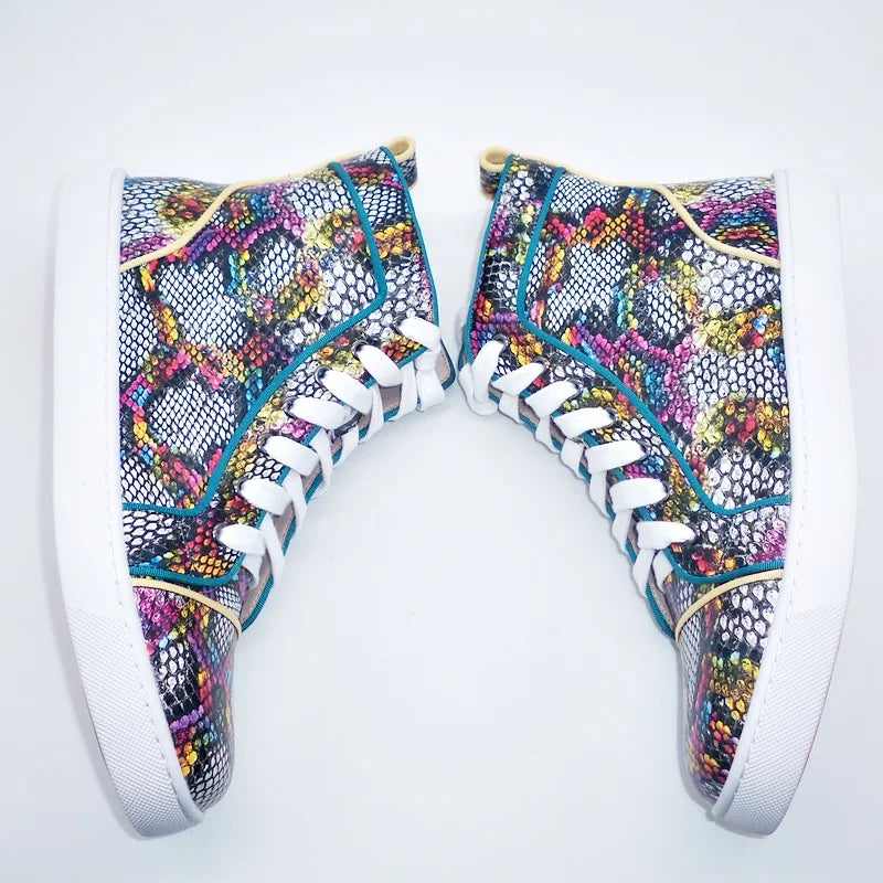 Colorful Snakeskin Sneakers Snakes Store