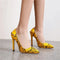 Yellow Snakeskin Pumps Yellow Snakes Store