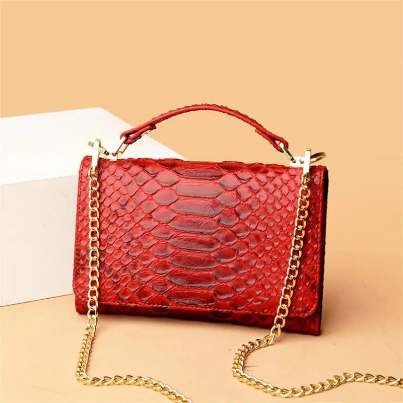 Red Snake Crossbody Bag Red Small Bag Snakes Store