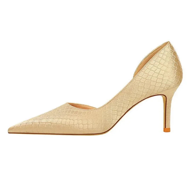 Snakeskin Pointed Toe Pumps Snakes Store