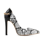 Black and White Snakeskin Pumps - Vignette | Snakes Store