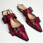 Red Snakeskin Sandals - Vignette | Snakes Store