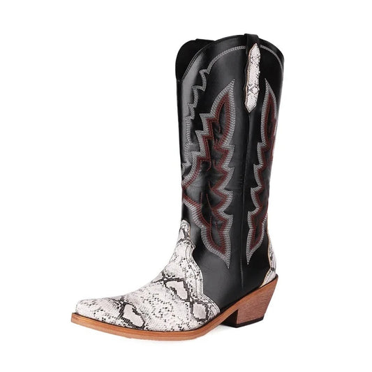 Womens Snake Print Cowboy Boots