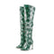 Green Snakeskin Thigh High Boots Green Microfiber Snakes Store