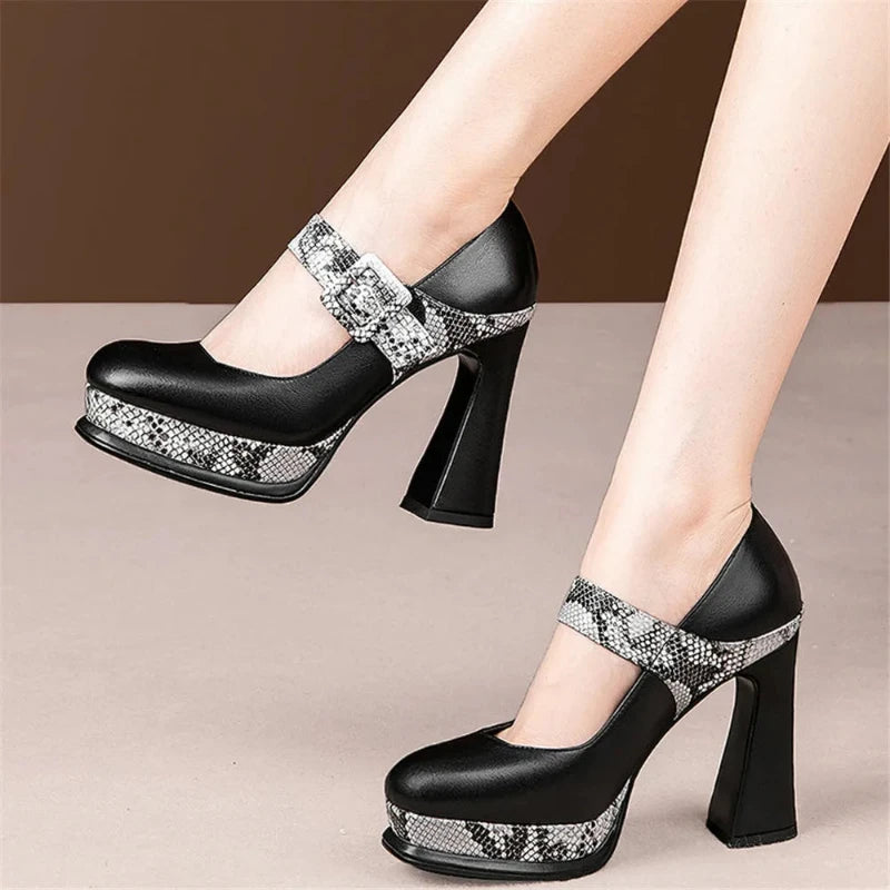 Snakeskin Platform Pumps Snakes Store